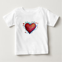 T-shirt Heart Baby Fine Jersey