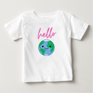 Pour Bébé T-shirt Hello World Enfants Mignons