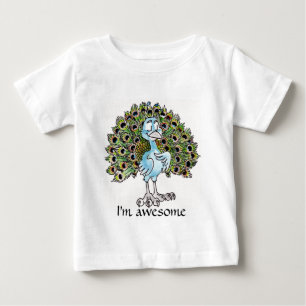 Pour Bébé T-shirt impressionnant de nourrisson de paon