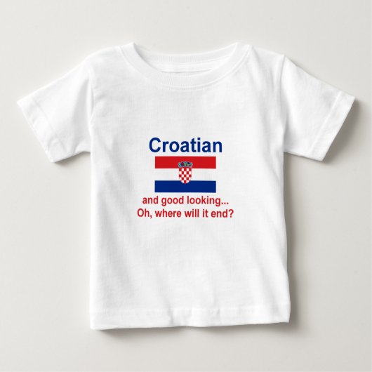 Pour Bébé T-shirt infantile croate beau (Devant)