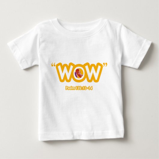 Pour Bébé T-shirt infantile de "wow" (Devant)