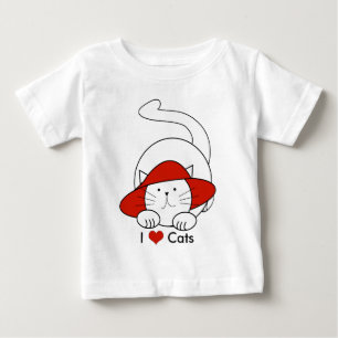 Pour Bébé T-shirt J'adore les Chats