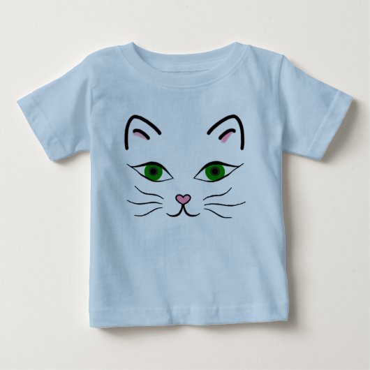 Pour Bébé T-shirt Jersey - Kitty Face (Devant)