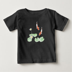 Pour Bébé T-shirt Koi Pond Blue Baby Fine Jersey