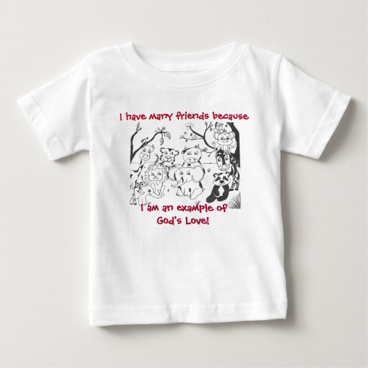 Pour Bébé T-shirt - l'amour de Dieu (Devant)