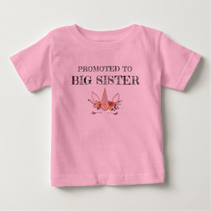 Pour Bébé T-shirt Licorne Grande Sœur Promue