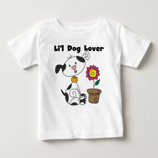 Pour Bébé T-shirt Li'l Amoureux des chiens (Devant)