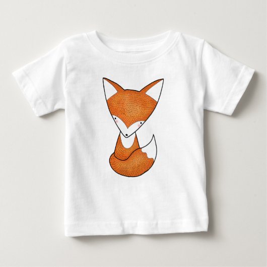 Pour Bébé T-shirt mignon d'animal de région boisée de Fox de (Devant)