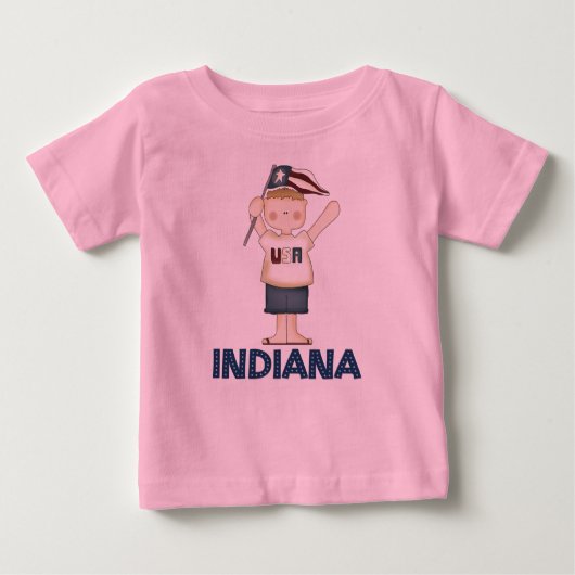 Pour Bébé T-shirt mignon d'enfants de l'Indiana Etats-Unis (Devant)