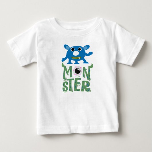 Pour Bébé T-Shirt Mignonne Monster Toddler (Devant)