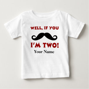 Pour Bébé T-shirt Moustache 2e anniversaire