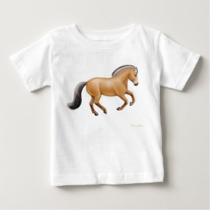 Pour Bébé T-shirt norvégien de nourrisson de cheval de fjor