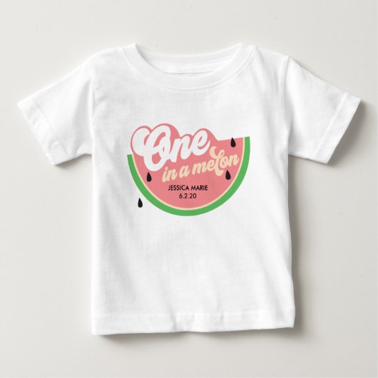 Pour Bébé T-shirt One In a Melon First Birthday (Devant)
