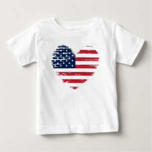 Pour Bébé T-shirt Patriotique 4 juillet Star Baby