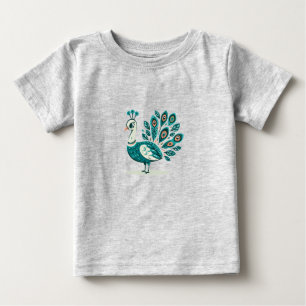 Pour Bébé T-shirt Peacock bird Baby Fine Jersey