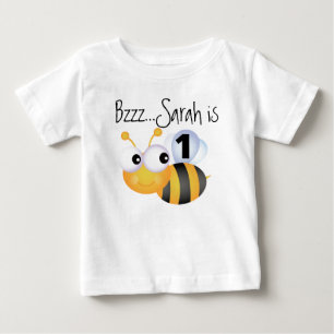 Pour Bébé T-shirt personnalisable d'anniversaire de bourdon