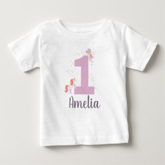 Pour Bébé T-shirt personnalisé 1er anniversaire (Devant)