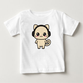 Pour Bébé T-shirt personnalisé avec graphique de chat mignon