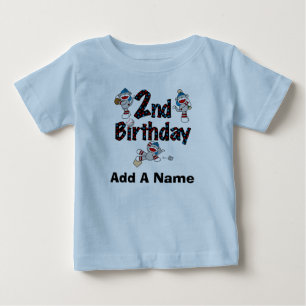 Pour Bébé T-shirt personnalisé d'anniversaire de base-ball