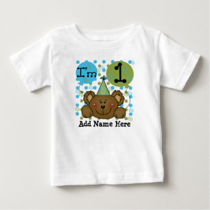 Pour Bébé T-shirt personnalisé d'anniversaire d'ours de