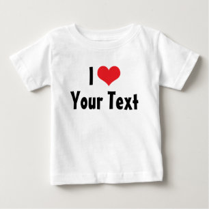 Pour Bébé T-shirt Personnalisé I Love