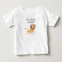 T-shirt personnalisé mignon avec lion, le roi