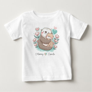 Pour Bébé T-shirt personnalisé Sea Otter Love Baby
