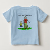 Pour Bébé T-shirt petit garçon Daddy & Me Blond (Deux côtés) (Dos)