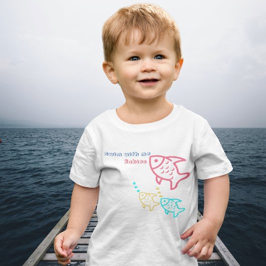 Pour Bébé T-shirt poisson multicolore