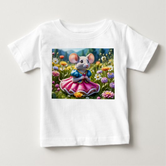 Pour Bébé T-Shirt Princesse Souris (Devant)