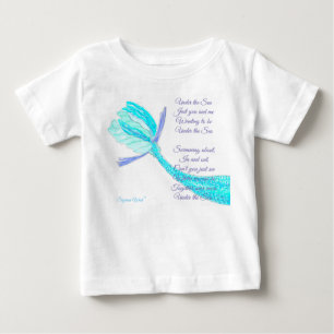 Pour Bébé T-Shirt queue de poisson sous la mer avec poème
