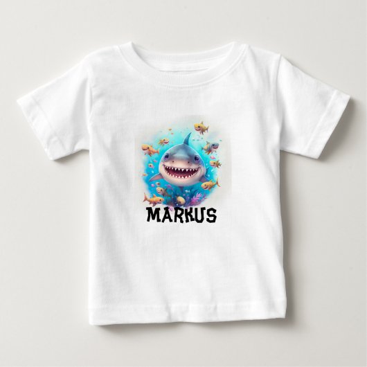 Pour Bébé T-shirt requin personnalisé (Devant)