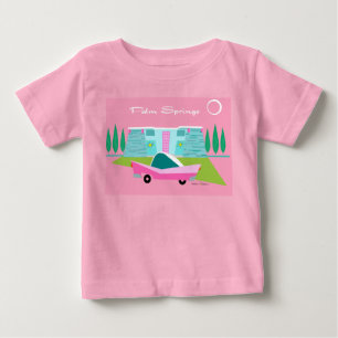 Pour Bébé T-shirt Retro Pink Palm Springs