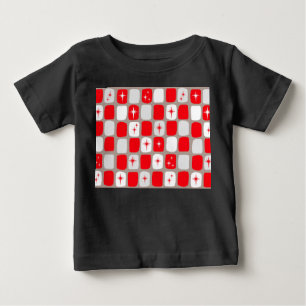 Pour Bébé T-shirt rétro Red Starbursts Baby