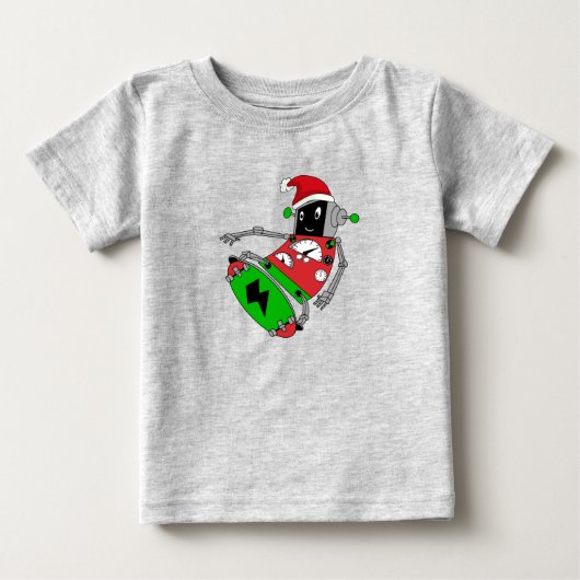 Pour Bébé T-shirt robot de Noël (Devant)