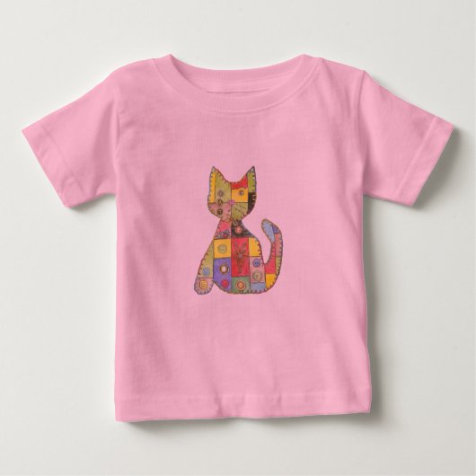 Pour Bébé T-shirt rose Chat (Devant)