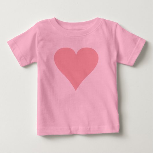 Pour Bébé T-shirt rose de coeur (Devant)