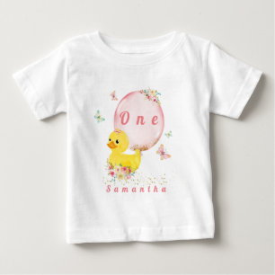 Pour Bébé T-Shirt RUBBER DUCK Fille Premier Anniversaire Béb