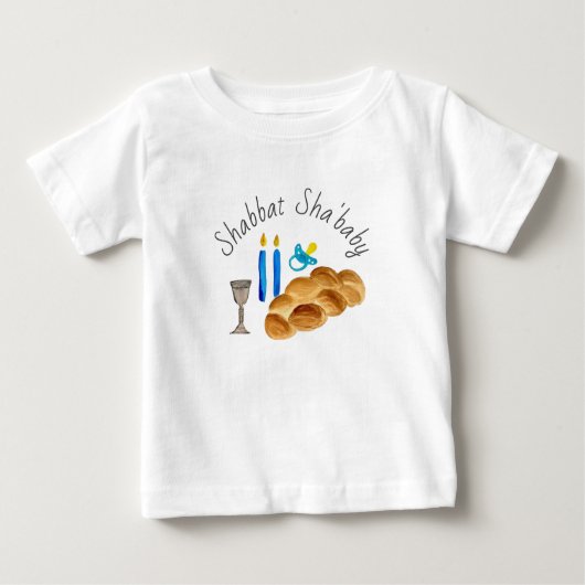 Pour Bébé T-shirt Shabbat Sha'Baby (Devant)