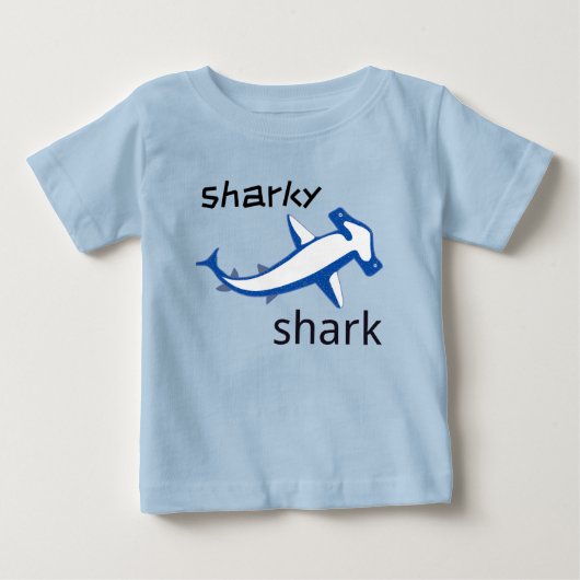 Pour Bébé T-shirt Shark Shark Baby bleu clair (Devant)