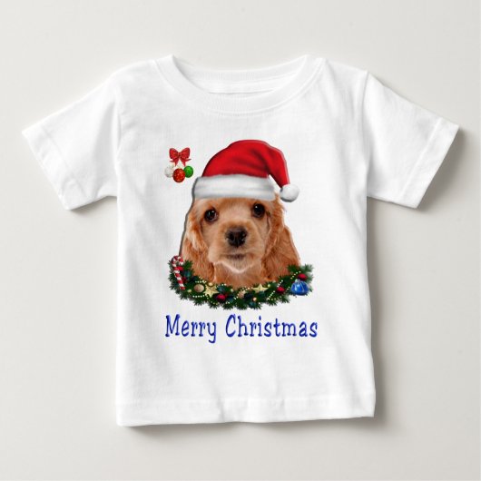 Pour Bébé T-shirt spaniel Cocker (Devant)