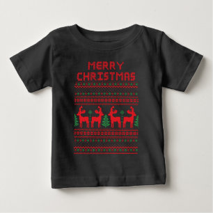Pour Bébé T-Shirt style pixel art JOYEUX NOËL