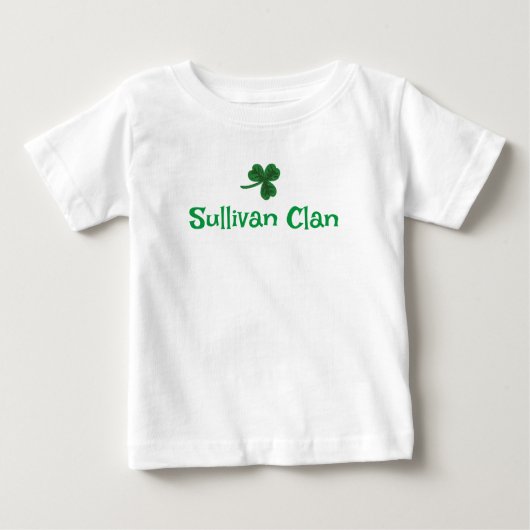 Pour Bébé T-shirt Sullivan Clan Shamrock (Devant)