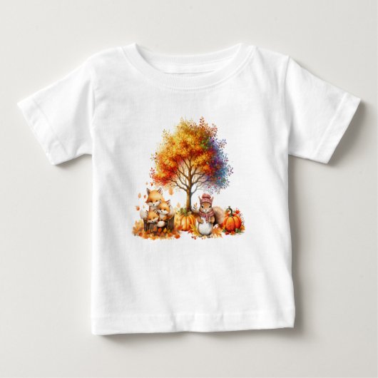 Pour Bébé T-Shirt sur les forêts du pays d'automne (Devant)