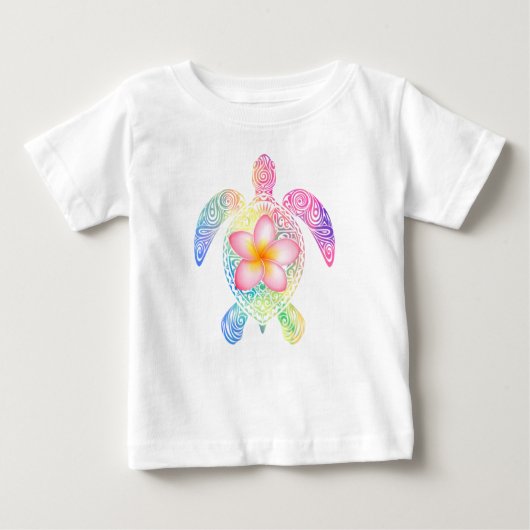 Pour Bébé T-shirt tortue de mer Hawaiian Tie Dye (Devant)