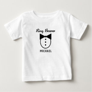 Pour Bébé T-shirt Tux Ring Bearer Mariage personnalisé