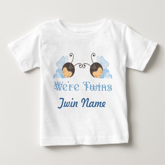 Pour Bébé T-shirt Twin Boys Personnalisé Sleeping Babies (Devant)