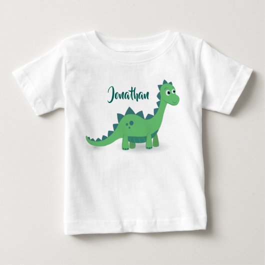 Pour Bébé T-shirt vert-bleu personnalisé d'enfants de (Devant)