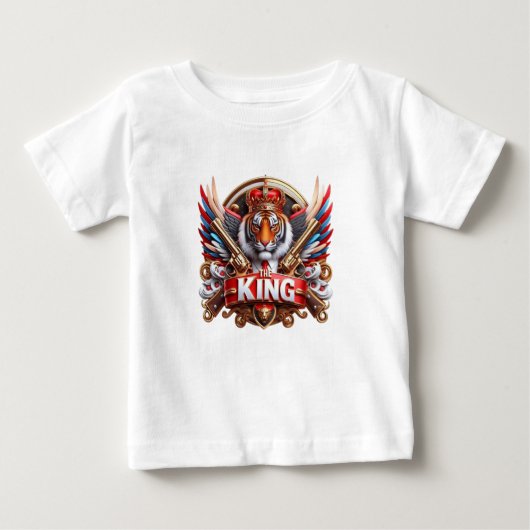 Pour Bébé THE KING Typography T-Shirt Design (Devant)