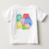 Pour Bébé Tippy Toes Elephant Herd T-Shirt (Dos)